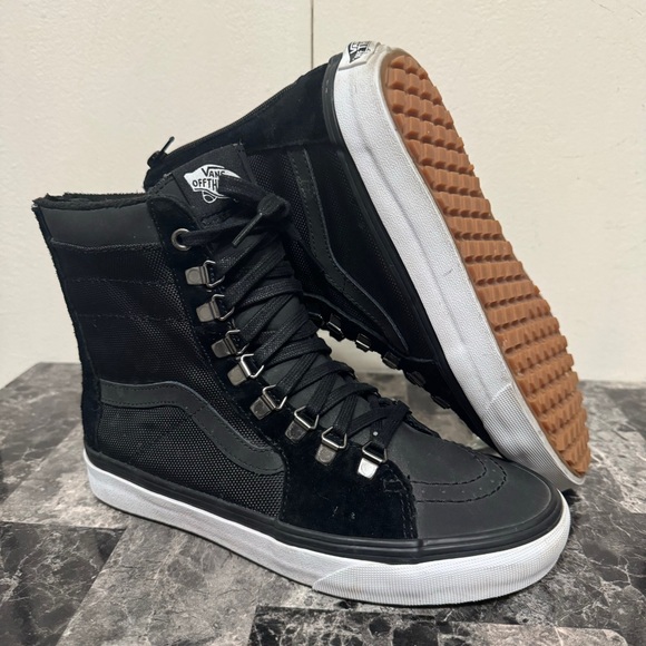 Vans Men's Super SK8-HI Zip Ballistic Sneakers Black Size 7.0 Women 5.5 Men - Picture 2 of 12